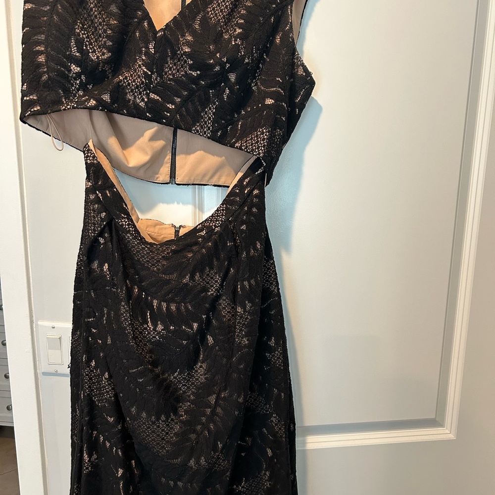 Elegant Black Lace BCBG Dress